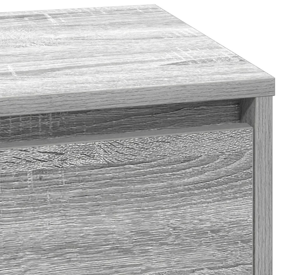 Éjjeli szekrény LED világítással Szürke Sonoma 71x34,5x75 cm MDF