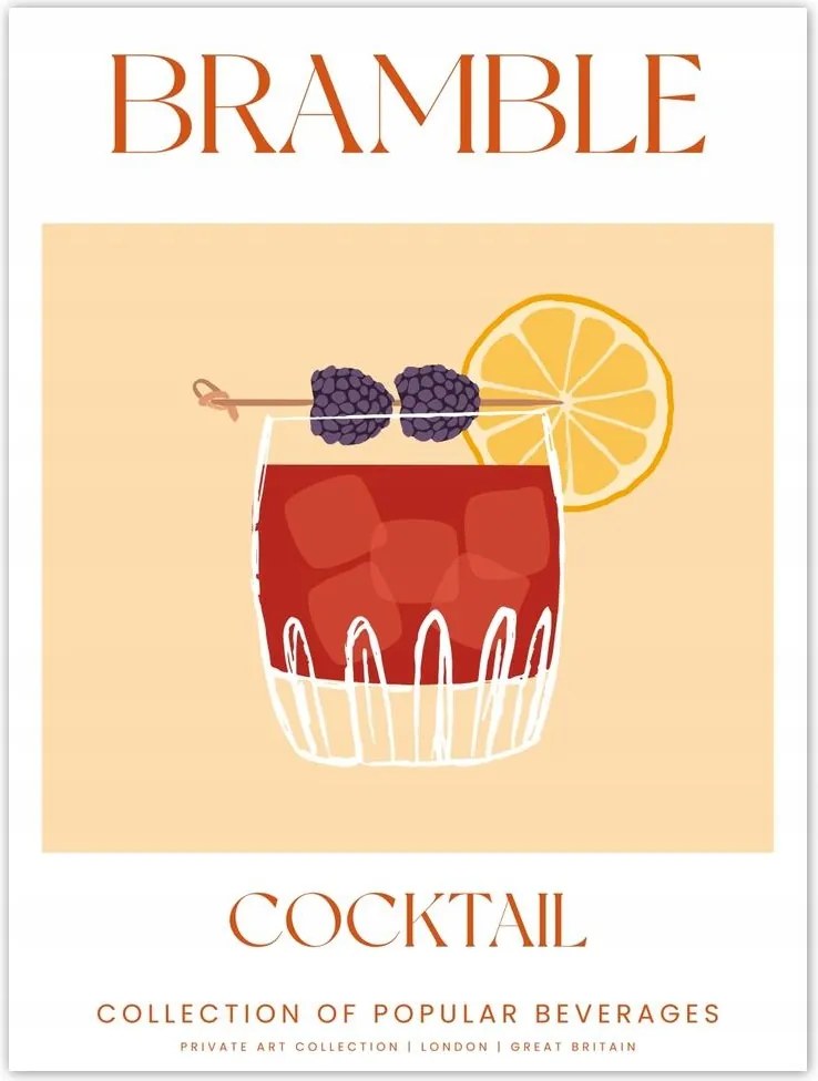 Poszterek 30x40 Ital Bramble Alkoholos koktél
