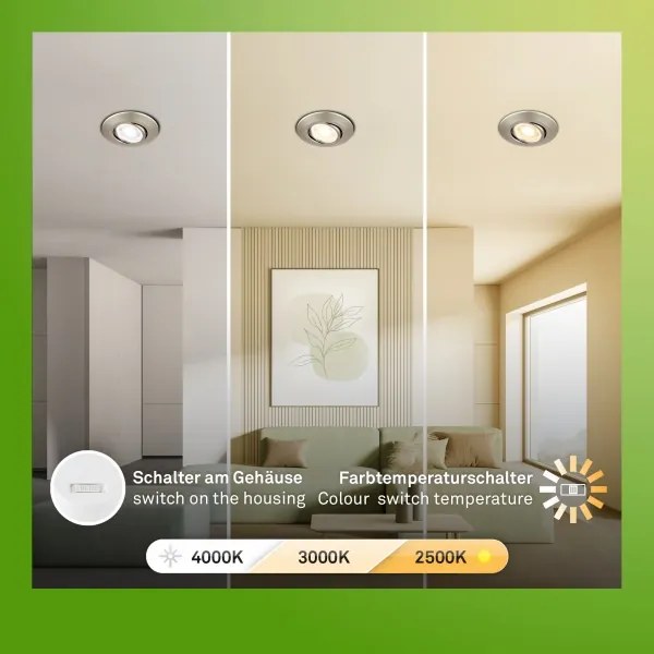 Briloner 7586032-SZETT 3xLED Fürdőszobai mennyezeti lámpa KLIRA 1xLED/4,9W/230V IP23 króm