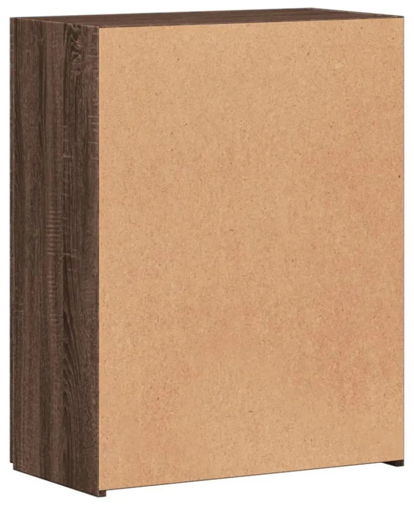 barna tölgy színű szerelt fa irattartó szekrény 60x32x77,5 cm