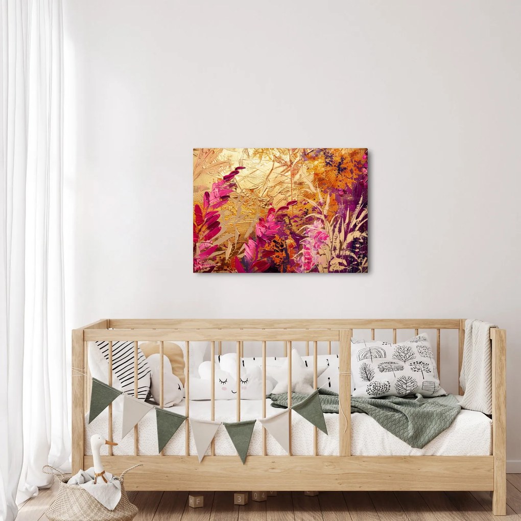 Kép - Absztrakt festmény virágok II. (70x50 cm)