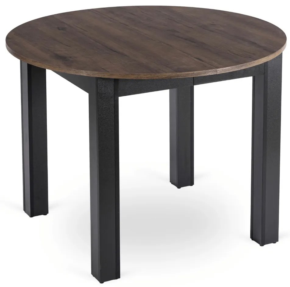 Bővíthető Étkezőasztal Kézműves Dió/Fekete Színben. HARRY 102-142 cm