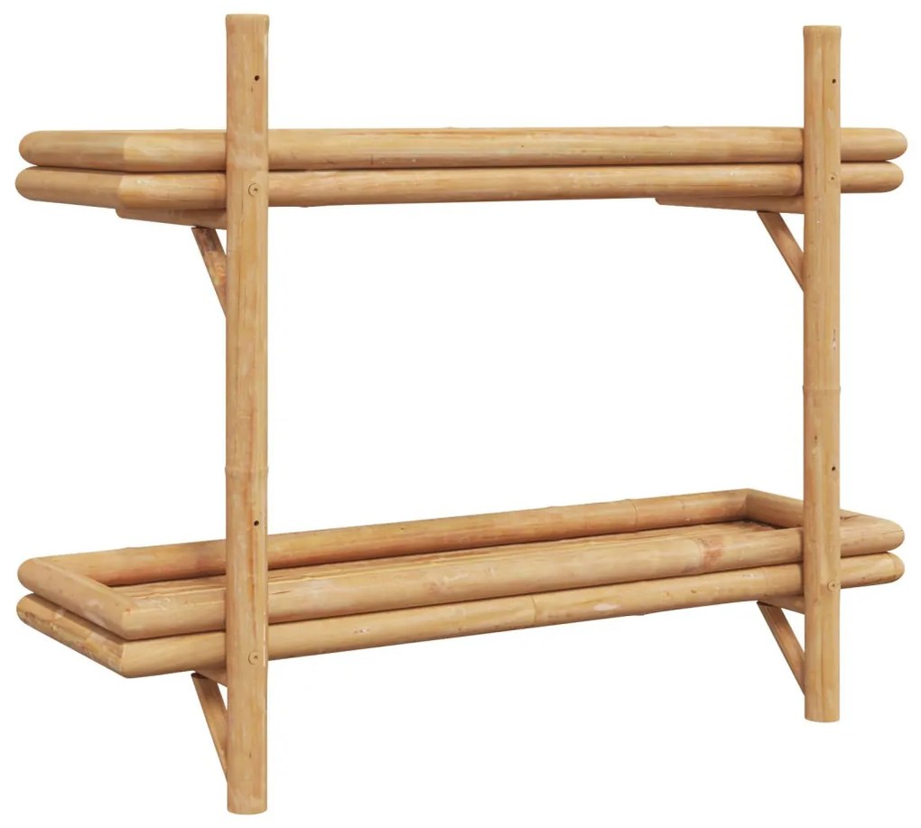 Falifiók polcokkal tárolóval Barna 75 x 26 x 60 cm bambusz