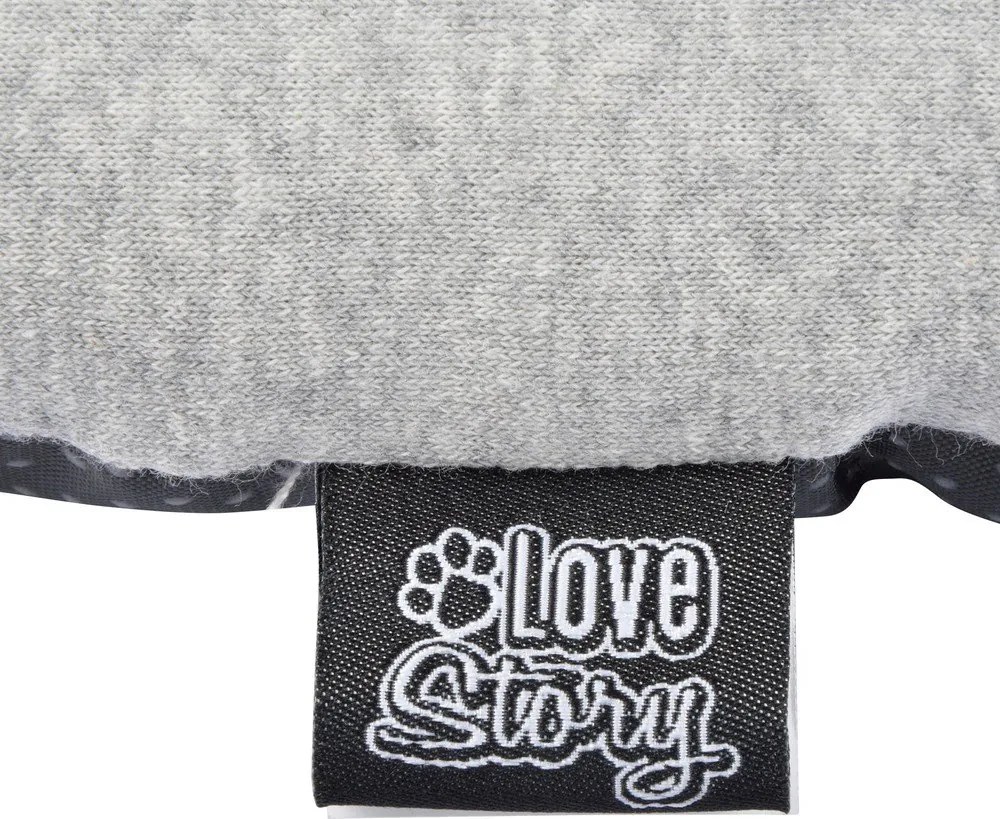 Világosszürke fekhely kutyáknak 50x38 cm Graphene – Love Story