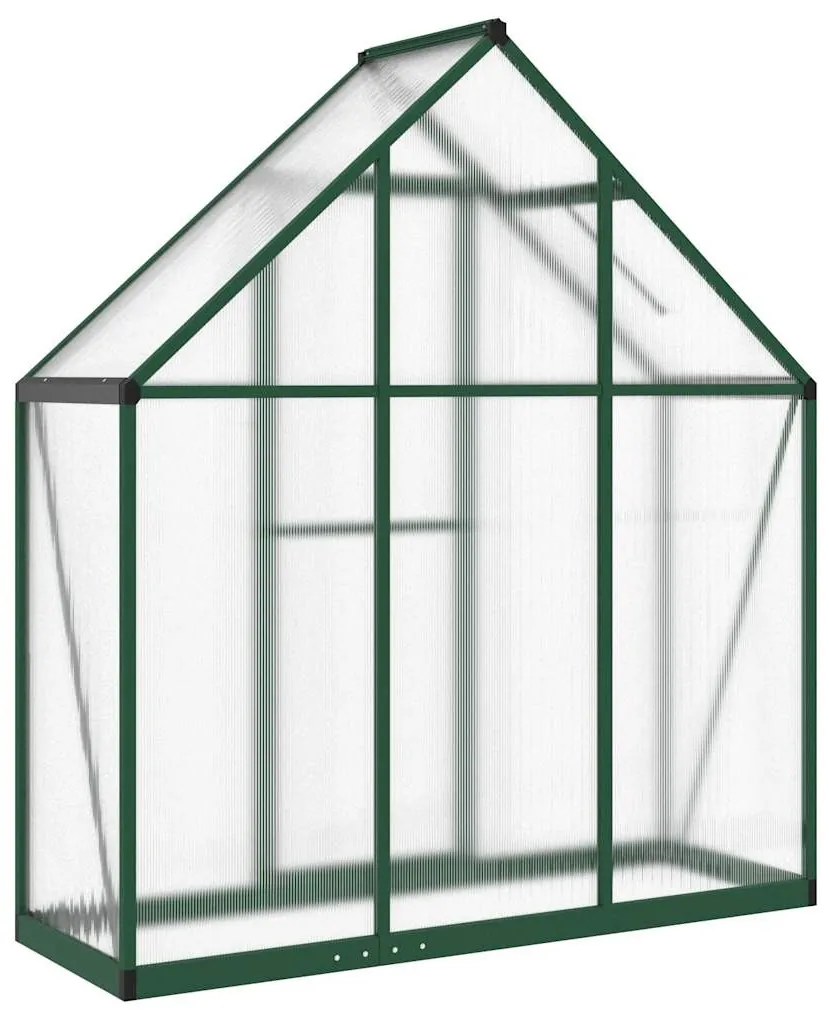 zöld alumínium melegház alapvázzal 169 x 58 x 195 cm