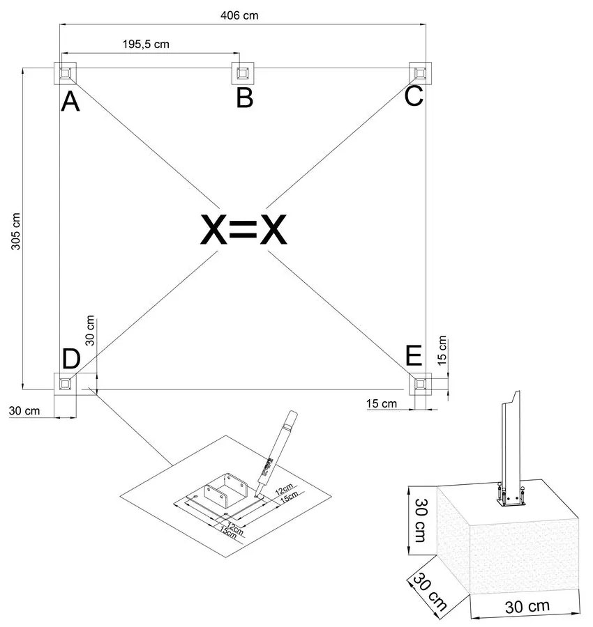 Félnyeregtetős bioklimatikus pergola lamelákkal 3 x 4 M