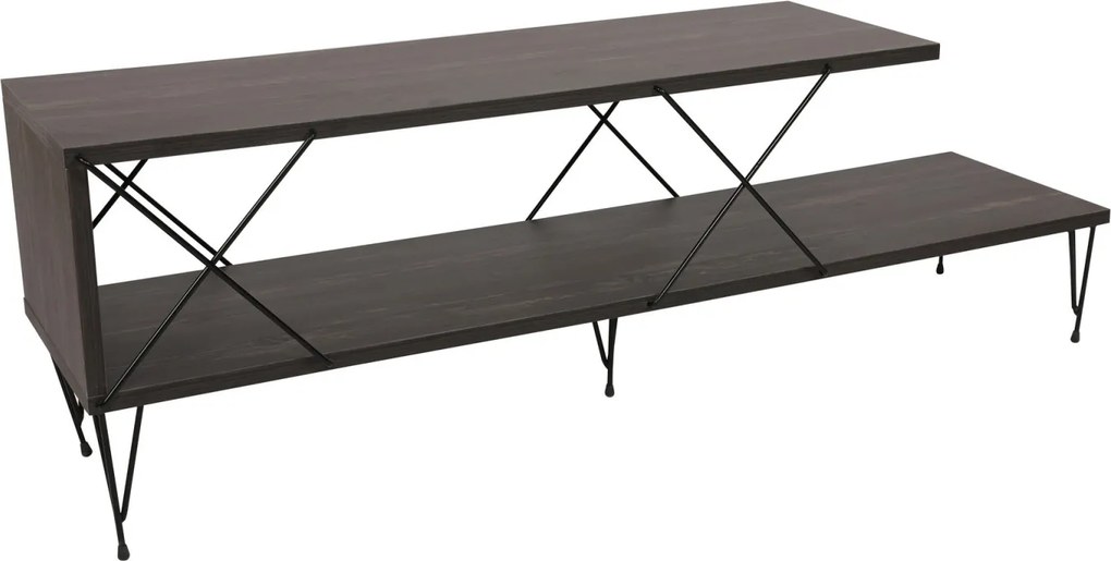 Street TV-állvány, sötétbarna, 120 cm