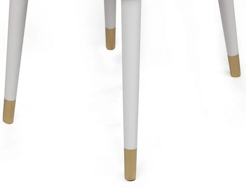 Hugo Cream and White étkezőszék szett, 4 db