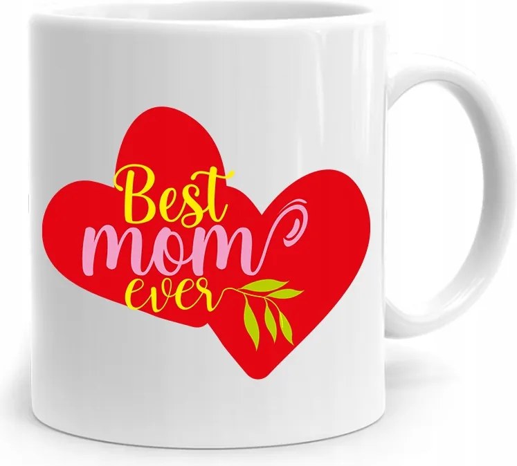 Ajándék Bögre Anyukáknak Best Mom Ever fényképes nyomtatással