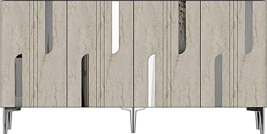 Nota 150 - Anthracite, Travertine, Silver