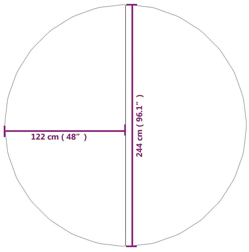 világosszürke poliészter geotextília medencealátét Ø 244 cm