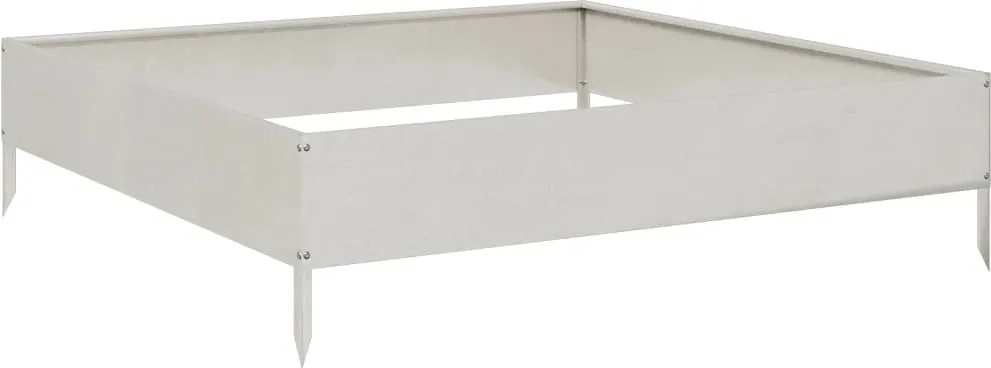 vidaXL rozsdamentes acél kerti magaságyás 100 x 100 x 26 cm
