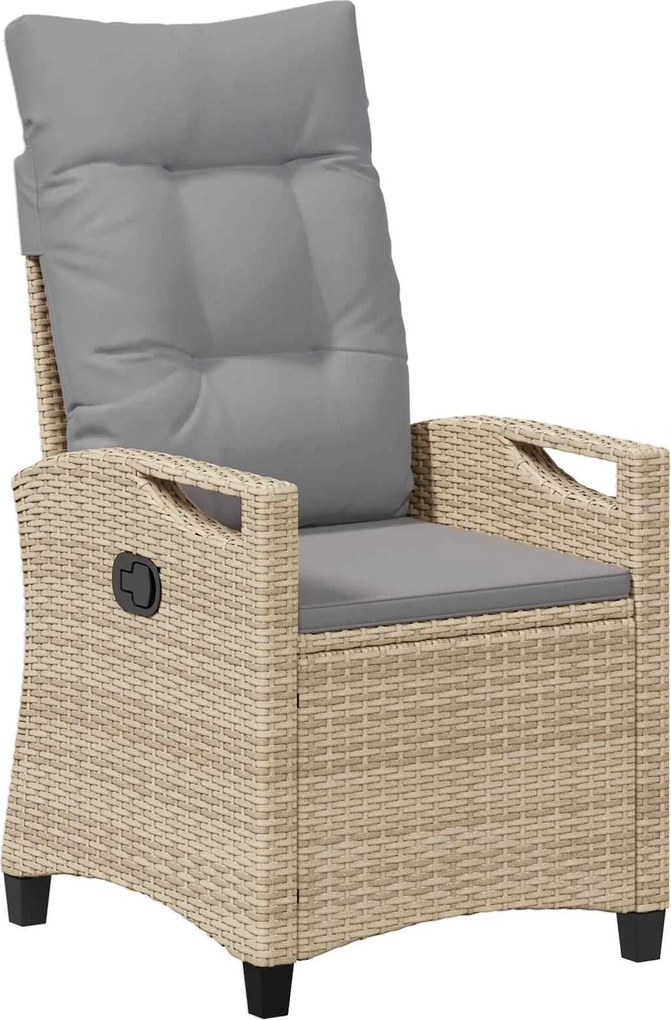vidaXL Fekvő Kerti Szék Beige és Világosszürke 56 x 60 x 112 cm