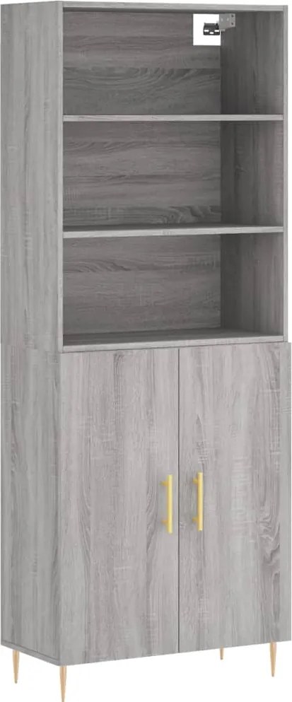 vidaXL szürke sonoma szerelt fa magasszekrény 69,5 x 34 x 180 cm