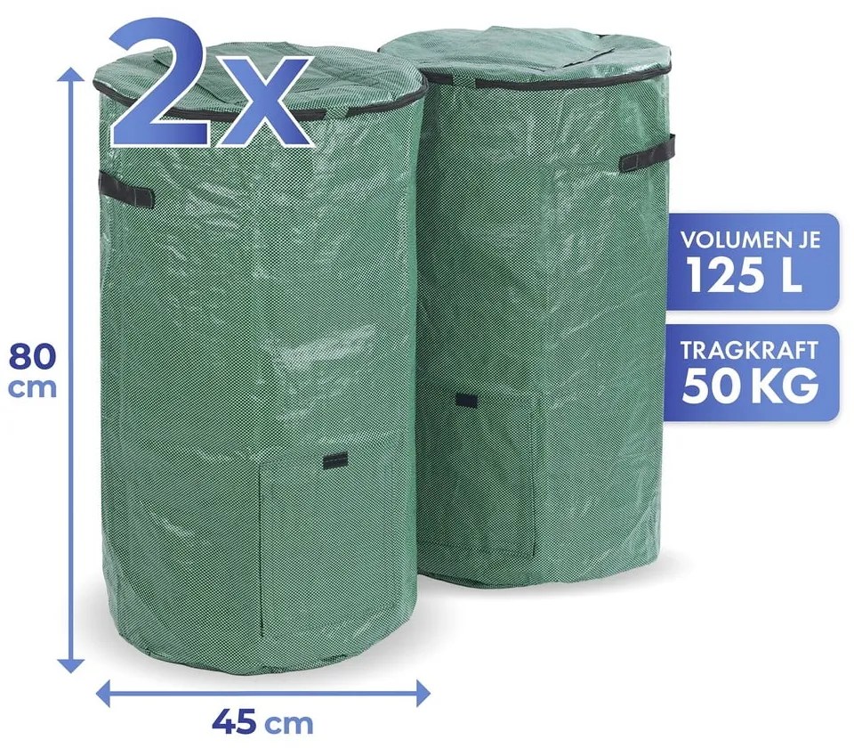 Zöld komposztáló szett 2 db-os 125 l – Maximex