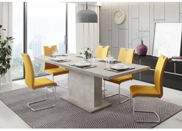 Bővíthető étkezőasztal STRAP, beton szürke