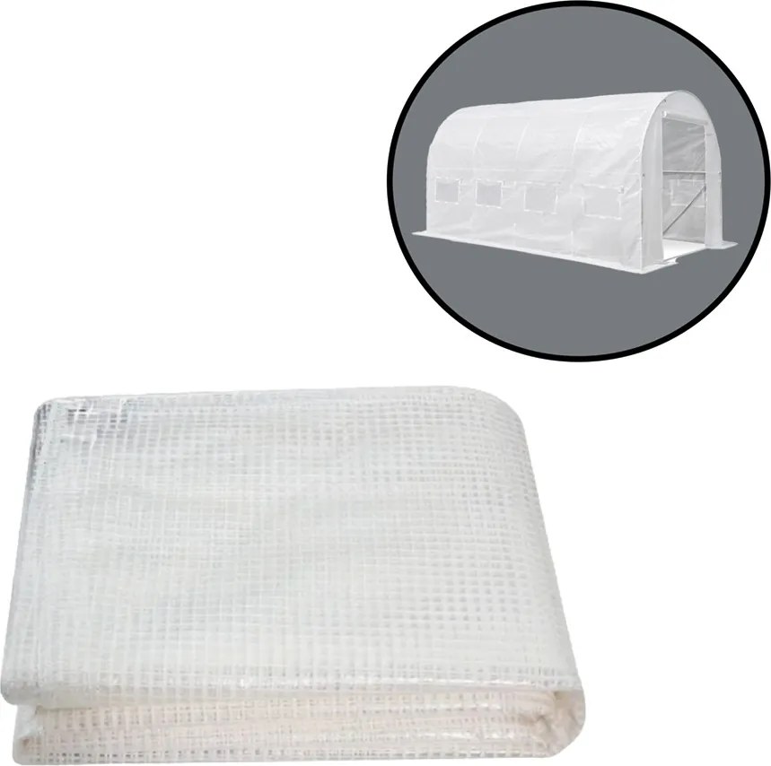 Melegház fólia 200x250x400 cm váz nélkül fehér