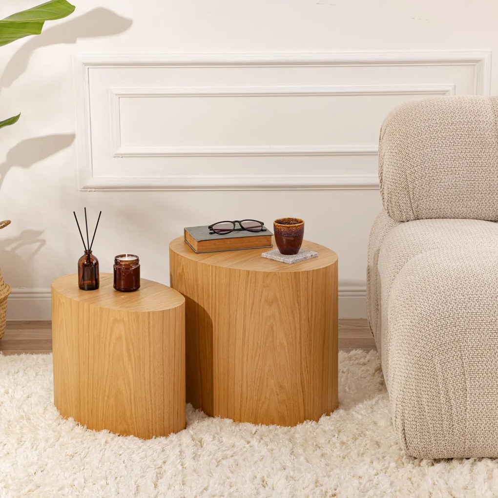Elipse Set Oak kisasztal, 2 db