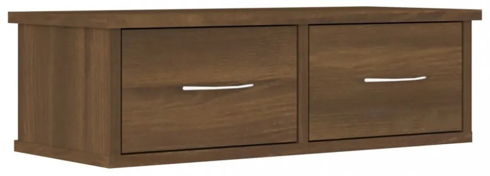 barna tölgy színű szerelt fa faliszekrény 60 x 26 x 18,5 cm