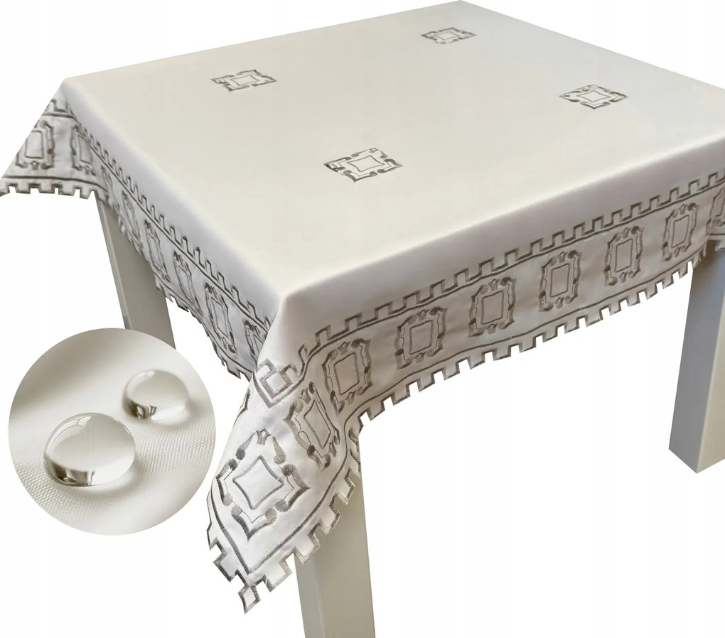 Abrosz Hímzett Bézs Foltálló 85x85 cm