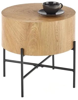 Kávésasztal BROOKLYN 45x45 cm fekete/bézs