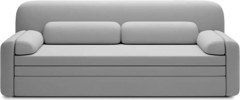 Világosszürke bársony kinyitható-tárolóhelyes kanapé 236 cm Elioss – ELTAP