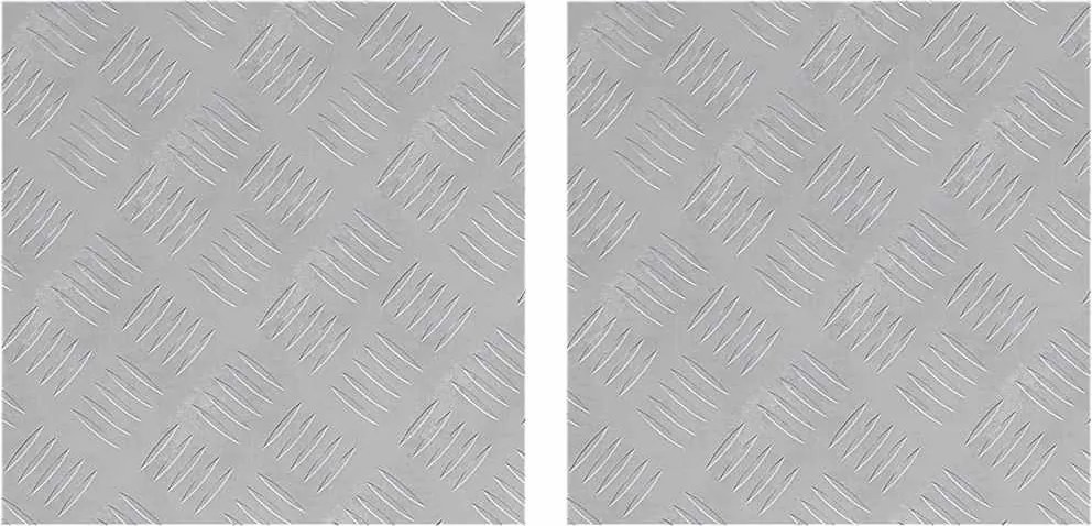 vidaXL Lépcsőfok Négyzet 2 pcs Ezüst 40 x 40 cm Alumínium