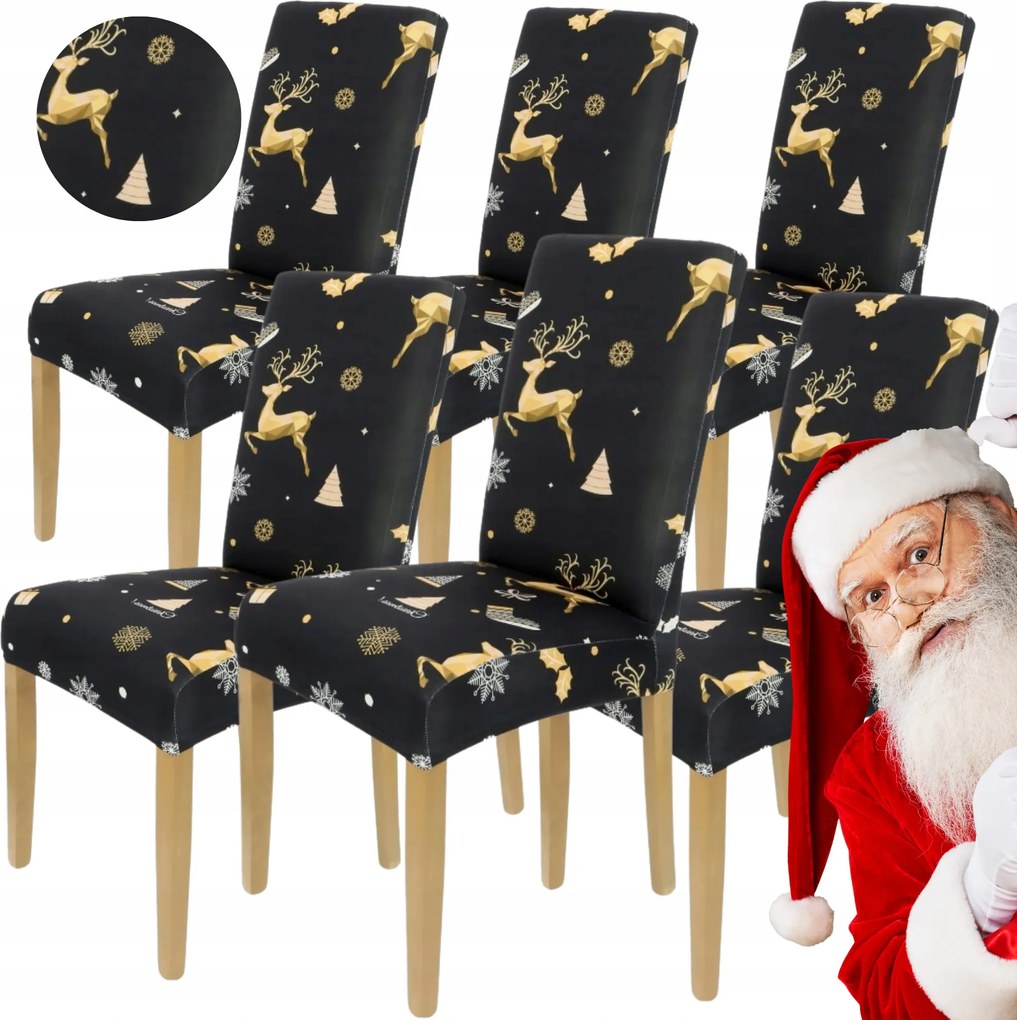 6 Db Székhuzat Karácsonyi Dekoráció Karácsonyi Huzat Rugalmas