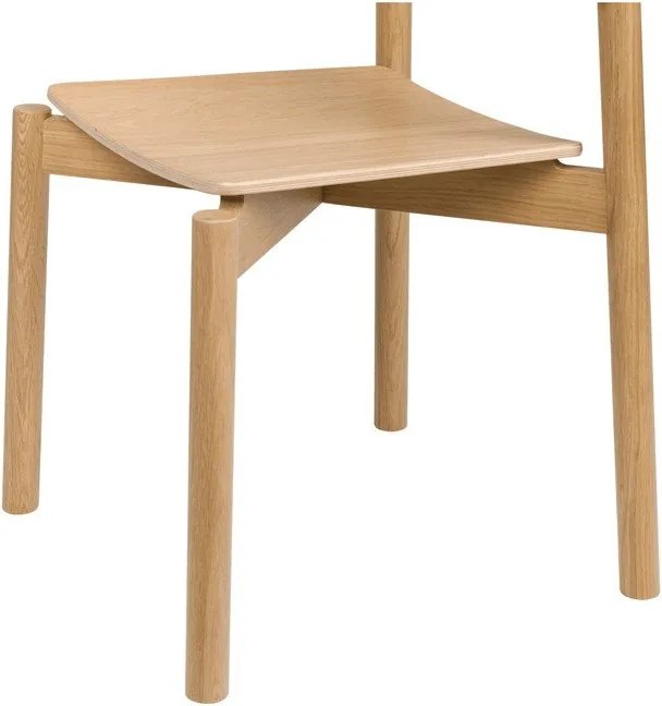 Natúr színű rakásolható étkezőszék tölgyfa dekorral Wem – noo.ma