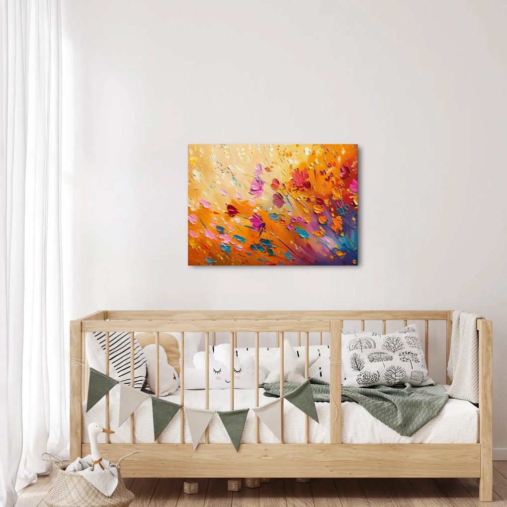 Kép - Színes virágok festése (70x50 cm)
