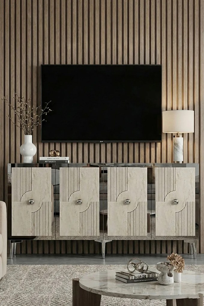 Pega 150 - White, Travertine, Silver