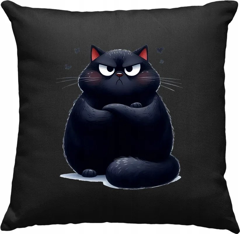 Fekete Cica párna 9 Fekete