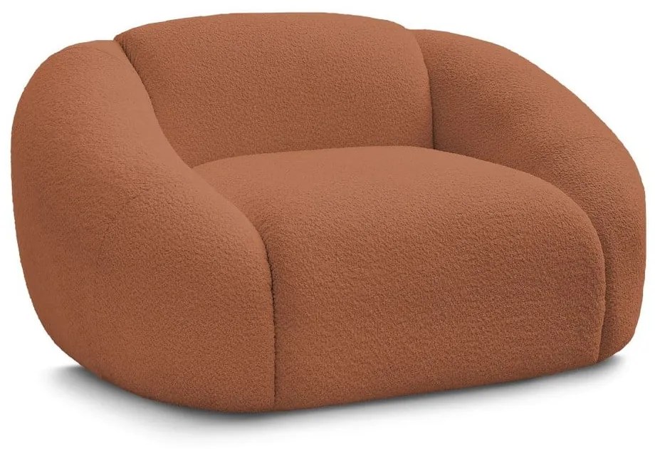 Narancssárga buklé fotel Tina – Bobochic Paris