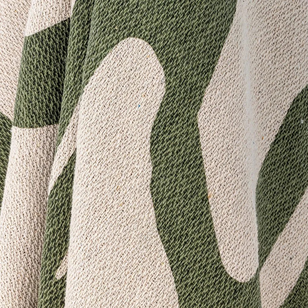 Zöld pamutkeverék takaró 130x160 cm Dalmine – Bloomingville