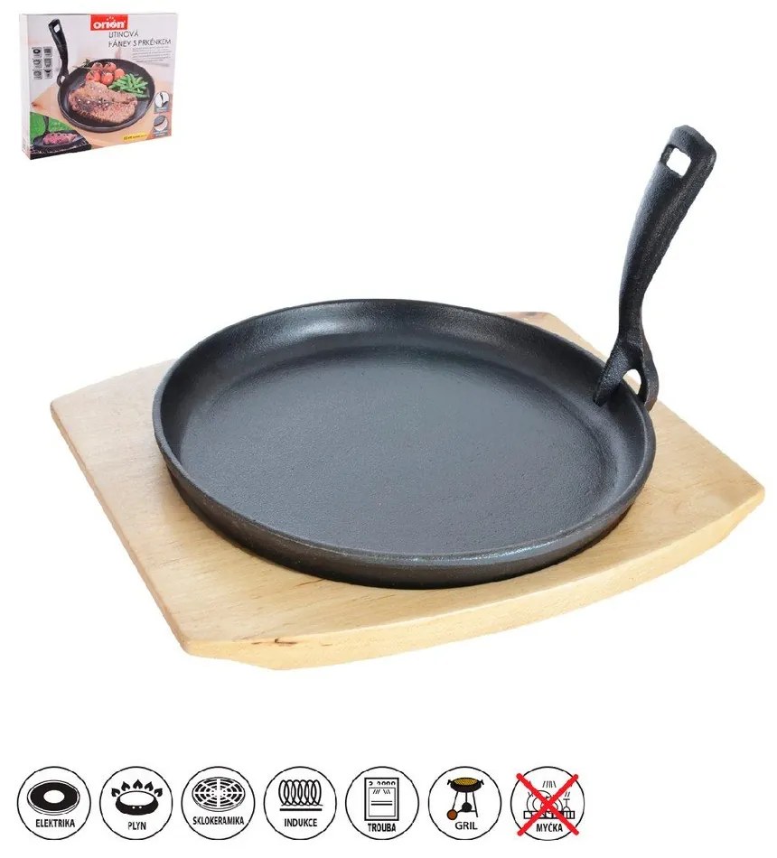 Grill öntöttvas serpenyő levehető nyéllel ø 22 cm LITINA – Orion