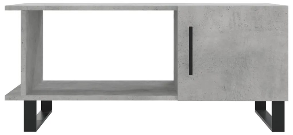 Betonszürke szerelt fa dohányzóasztal 90 x 50 x 40 cm