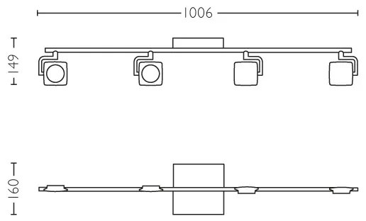 Philips 53194/48/P0 - LED Spotlámpa MILLENNIUM 4xLED/4,5W/230V