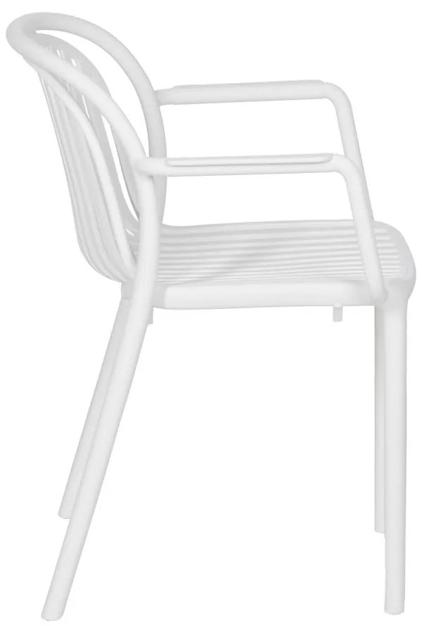 Fehér műanyag étkezőszék Alia – Ixia