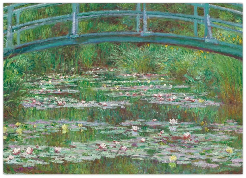 Üveg kép - Claude Monet, The Japanese Footbridge, reprodukciók (70x50 cm)