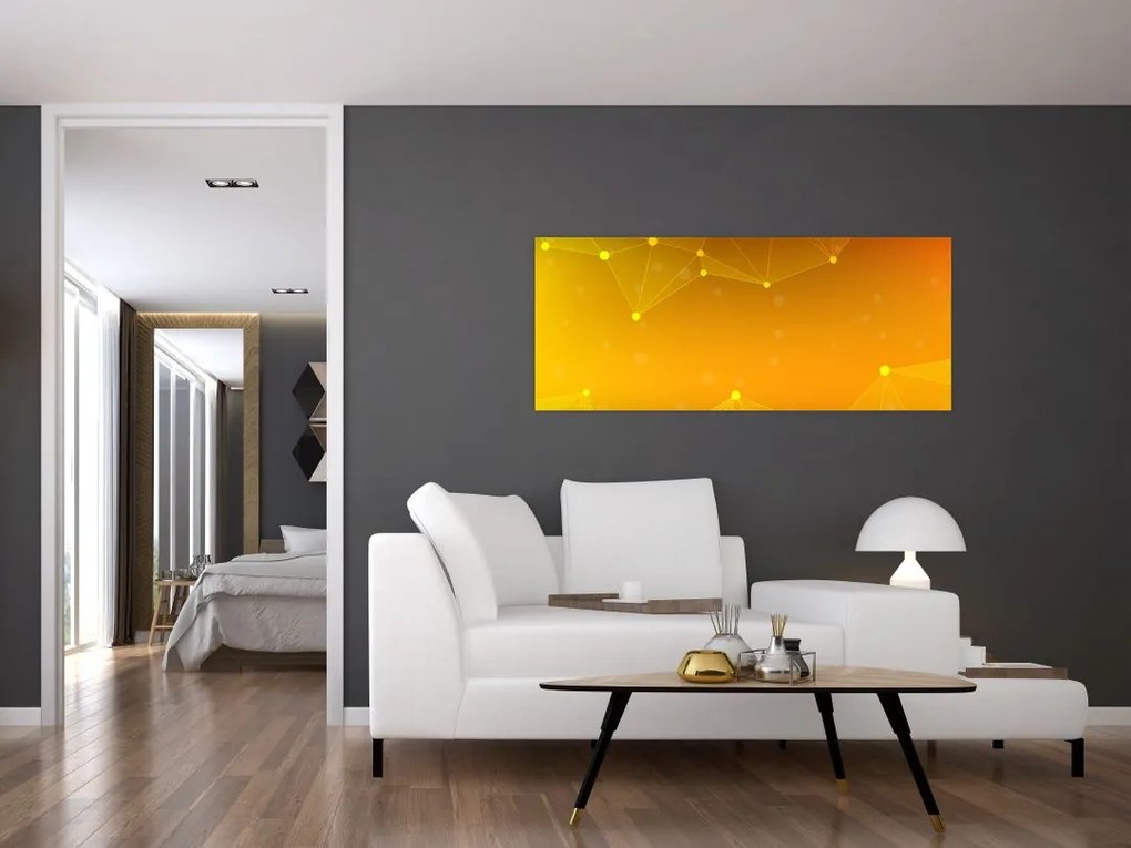 Absztrakt sárga kép (120x50 cm)