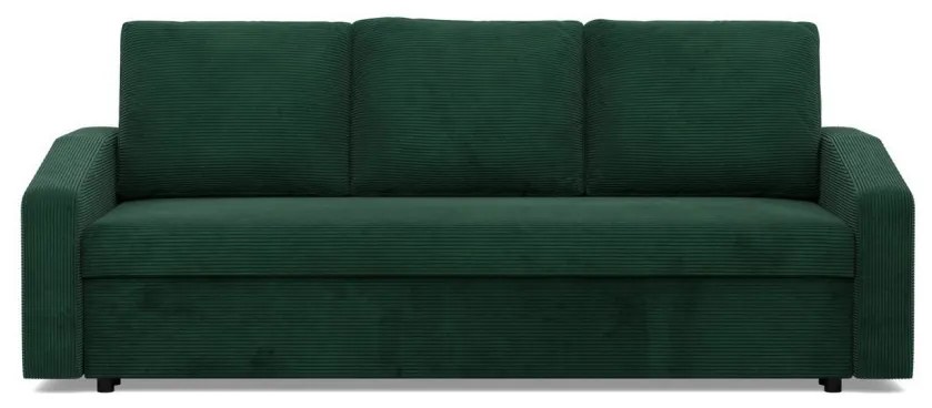 Zeus kanapéágy, kordbársony, bonell töltet, döntött kartámasz, zöld