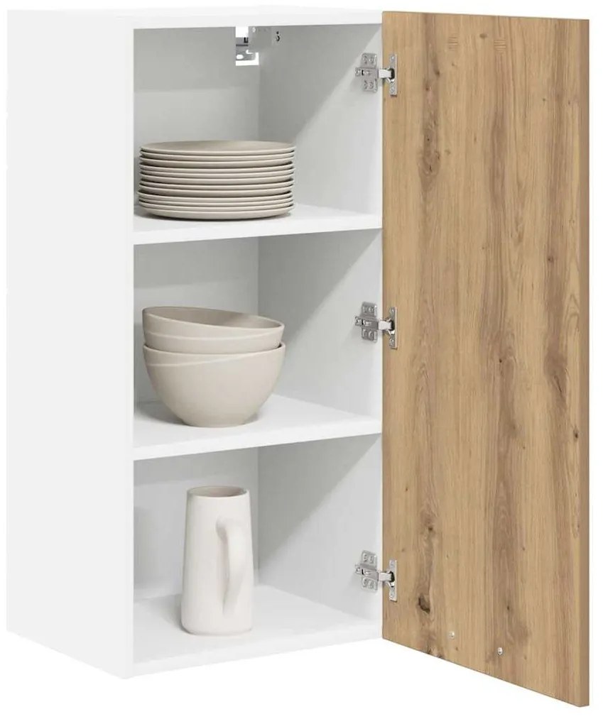 Függő szekrény Riga Artisan tölgy és fehér 40 x 31 x 80 cm