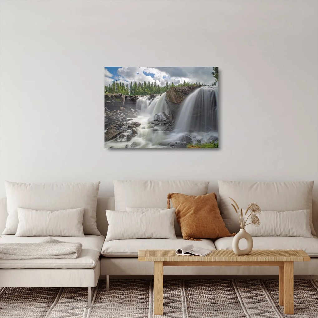 Vízesések képe (üvegen) (70x50 cm)