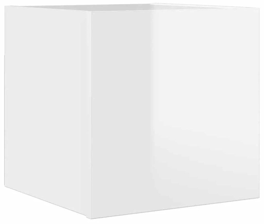 magasfényű fehér falra szerelhető TV-szekrény 30,5 x 30 x 30 cm