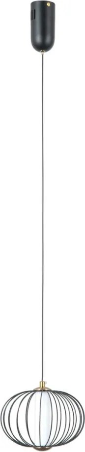 ITALUX PND-344221-1-BK RABEL Egyágú Függesztett Lámpa Fém LED IP20