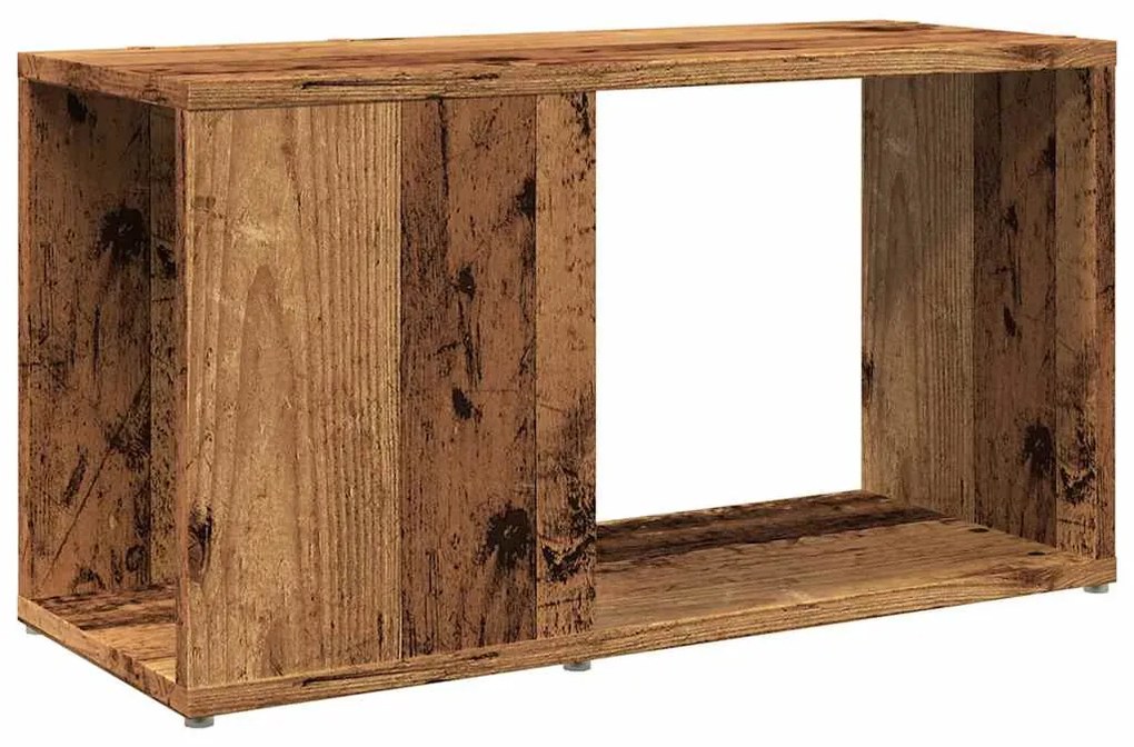antik hatású szerelt fa TV-szekrény 60 x 24 x 32 cm