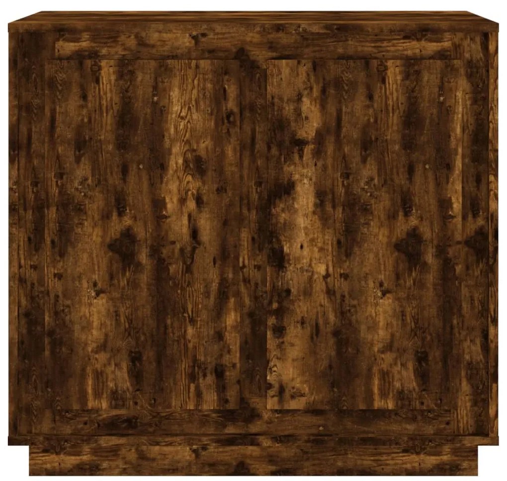 füstös tölgy színű szerelt fa tálalószekrény 80 x 34 x 75 cm