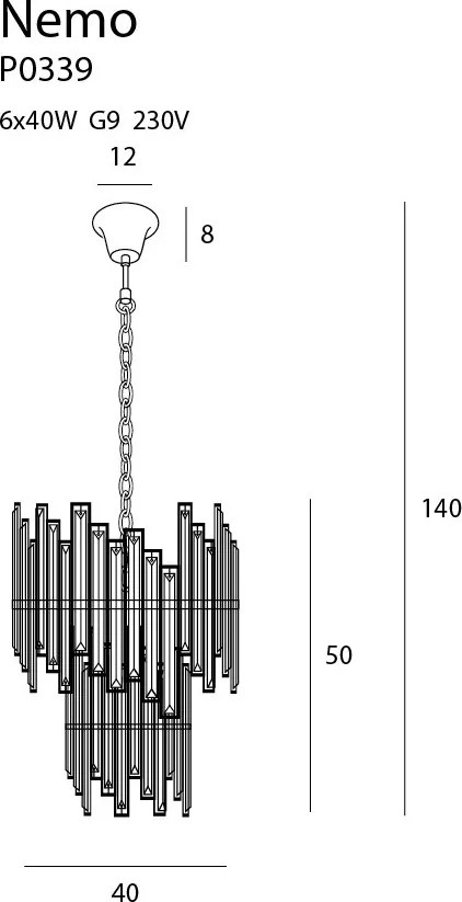 Függeszték Króm MAXLIGHT P0339