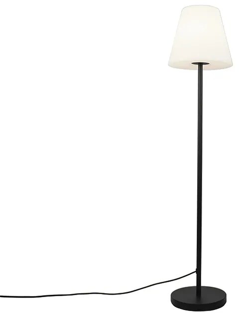 Kültéri állólámpa fekete fehér árnyékolóval 35 cm IP65 - Virginia