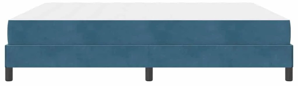 Boxspring ágy matraccal Sötét kék 180 x 200 cm Bársony
